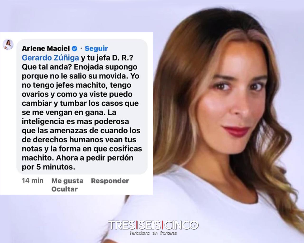 Arlene Maciel es denunciada por acoso y discriminación a periodista