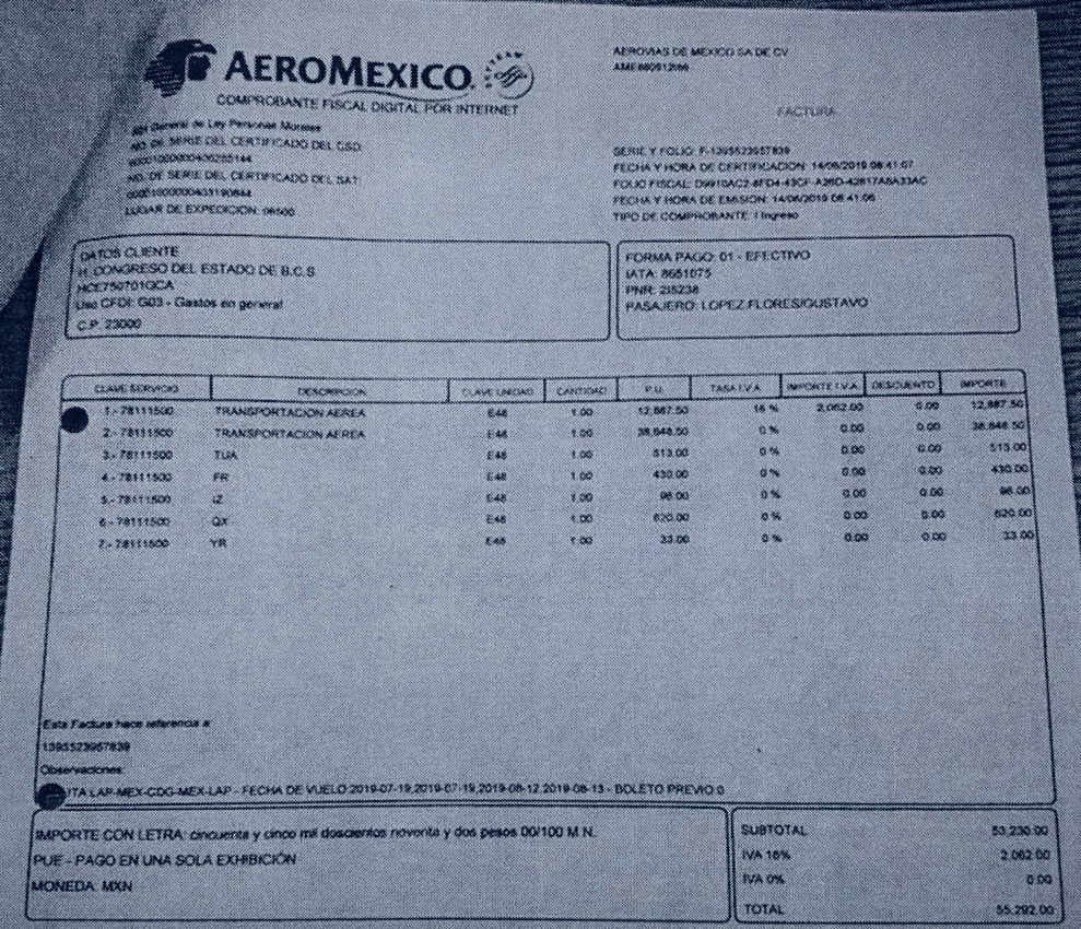 Conoce la facturas de los boletos a Francia de la Diputada Perla Flores