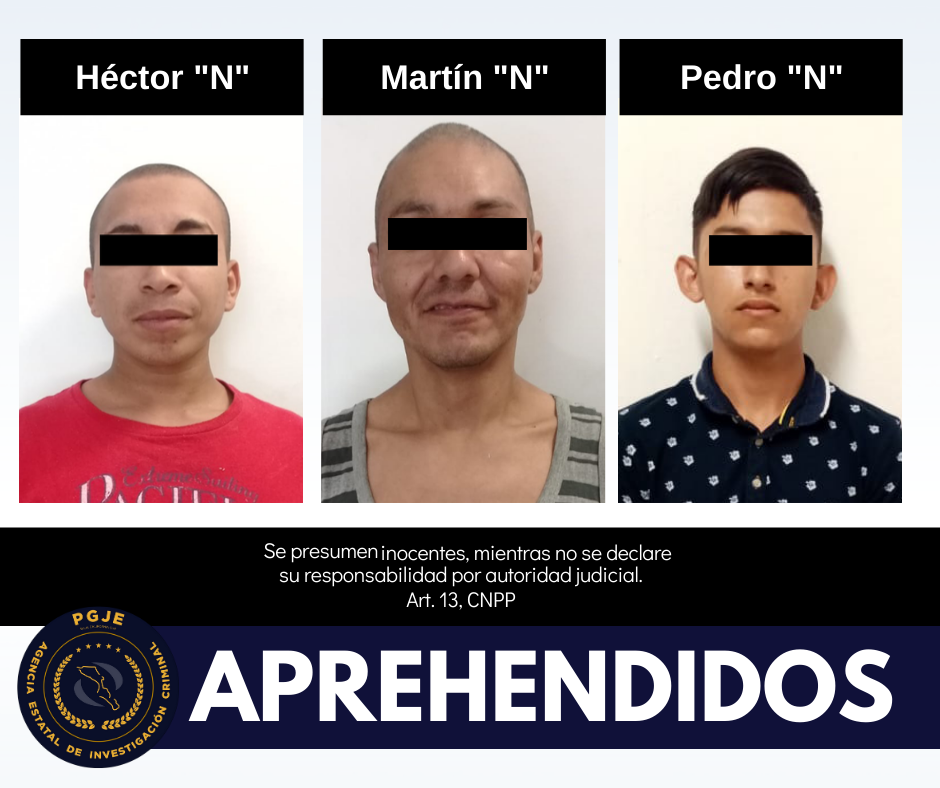 Por robo capturan a tres personas