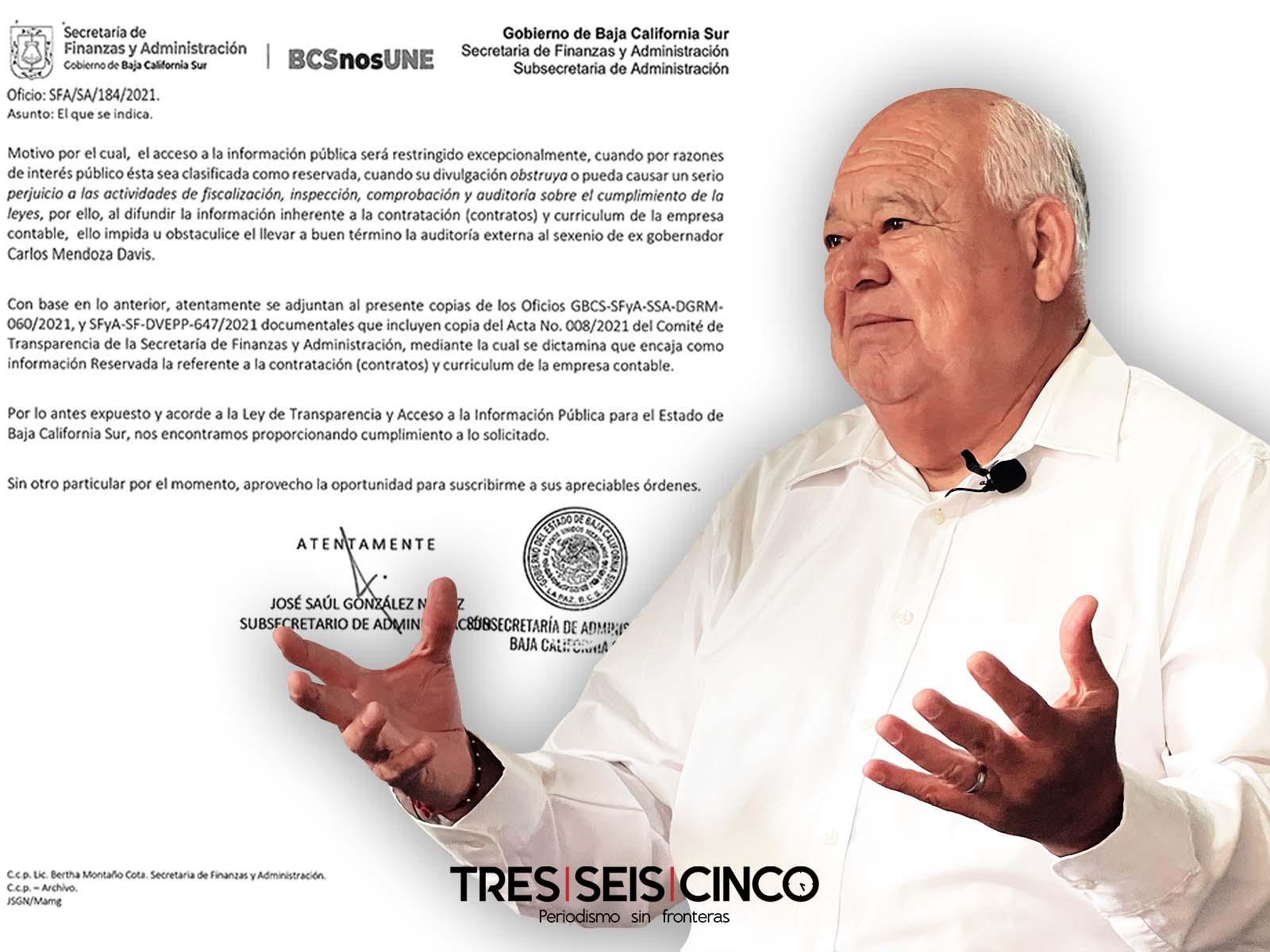 Reservan información de auditoría de Carlos Mendoza Davis